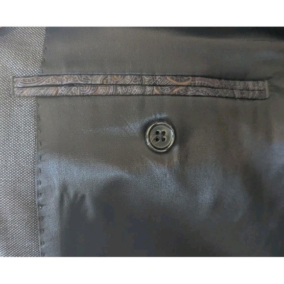 Ralph Lauren Suit Jacket Blazer Men 52R Gray Wool Solid Premium Designer Luxury - Picture 7 of 7
